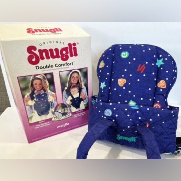 Vintage 1999 Snugli Baby wearable double comfort evenflo nostalgia stars front - Picture 7 of 8